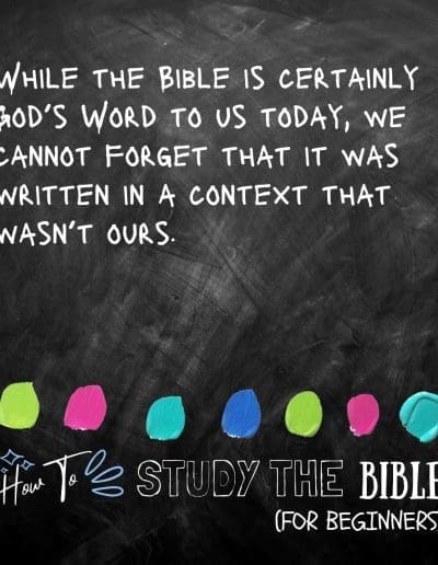 how to study the bible for beginners