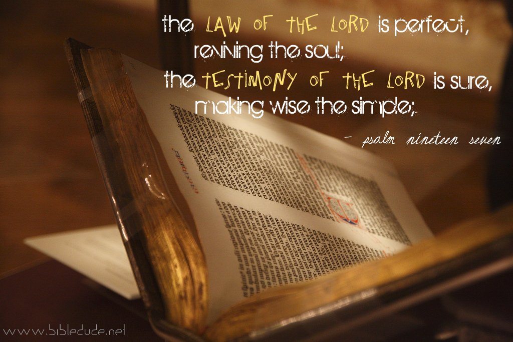 law of the lord, psalm 19:7
